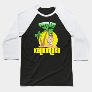 Mele Kalikimaka Christmas Santa Shaka Hawaii Baseball T-Shirt